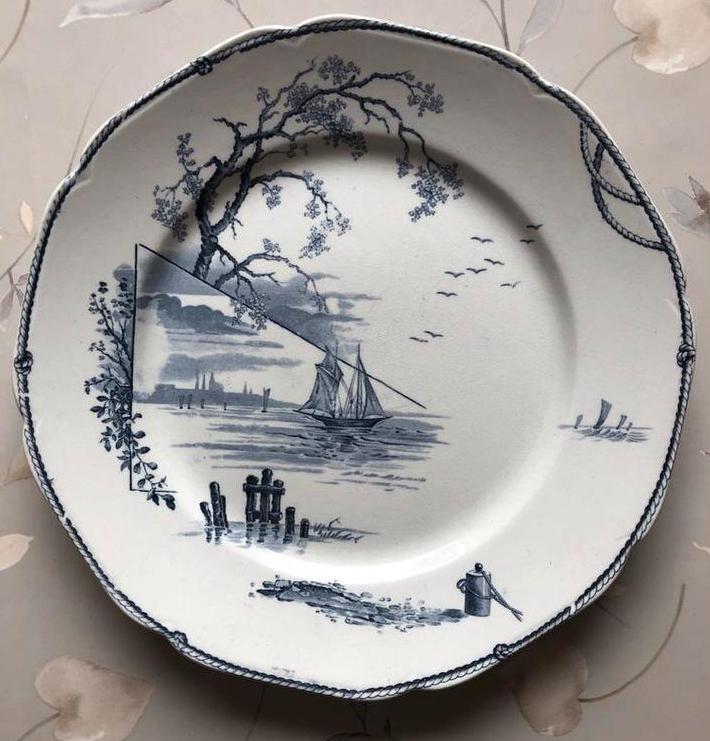 Petrus Regout Marines bord 23 cm, Ophalen of Verzenden