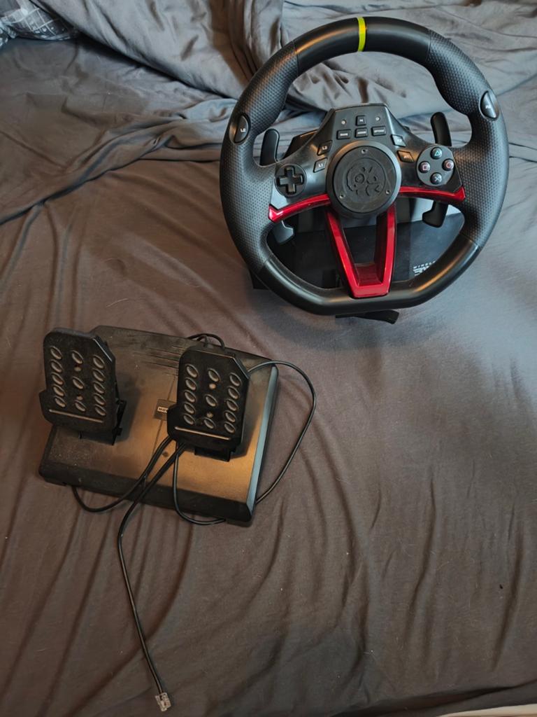 Racestuur met pedalen, Ophalen, Racestuur, Gebruikt, Force feedback
