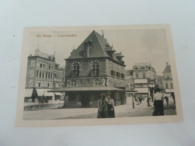 Leeuwarden 1915 De Waag, Ophalen of Verzenden, Voor 1920, Gelopen, Friesland