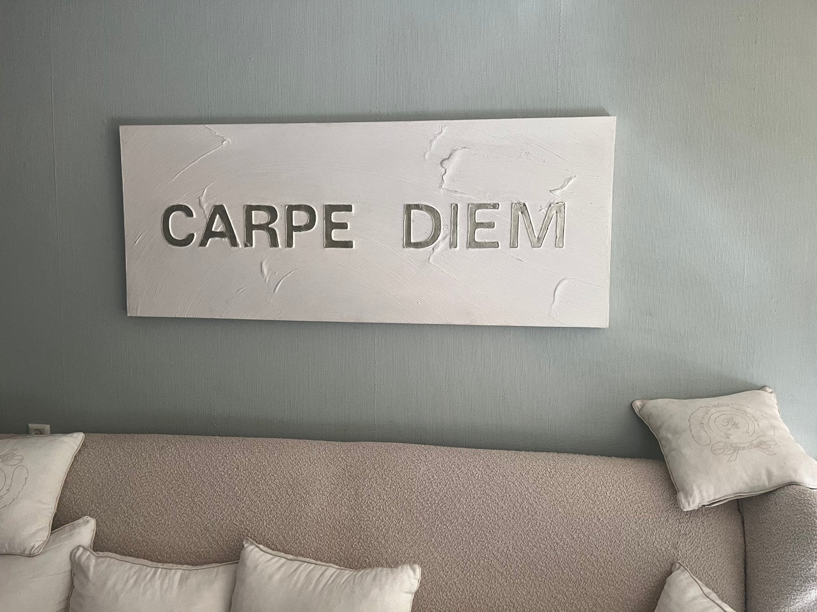Mooie wanddecoratie CARPE DIEM, Ophalen, Zo goed als nieuw