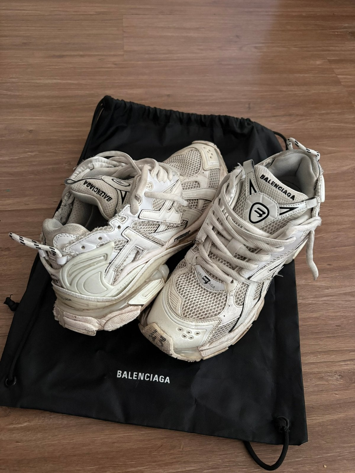 Balenciaga runners wit 43, Verzenden, Wit, Sneakers of Gympen, Gedragen