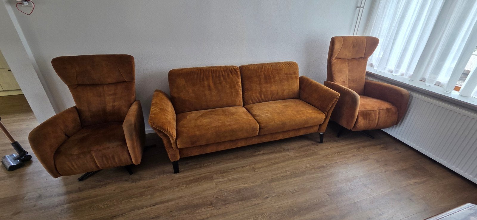 Zitsbank met twee fauteuils "Prominent", Ophalen, Gebruikt, 150 tot 200 cm, 75 tot 100 cm