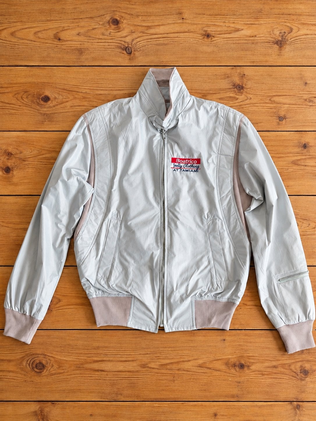 Vintage Grand Prix Racing Jacket M Indy Race Design, Ophalen of Verzenden, Gedragen, Maat 48/50 (M), Grijs