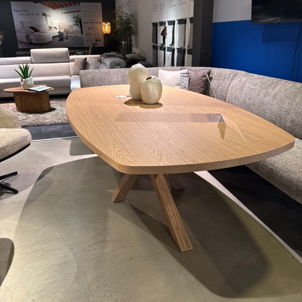 Eettafel Umara - Deens Ovaal - 220x120 - Blond Oak -, Niet ingevuld, Niet ingevuld, Niet ingevuld
