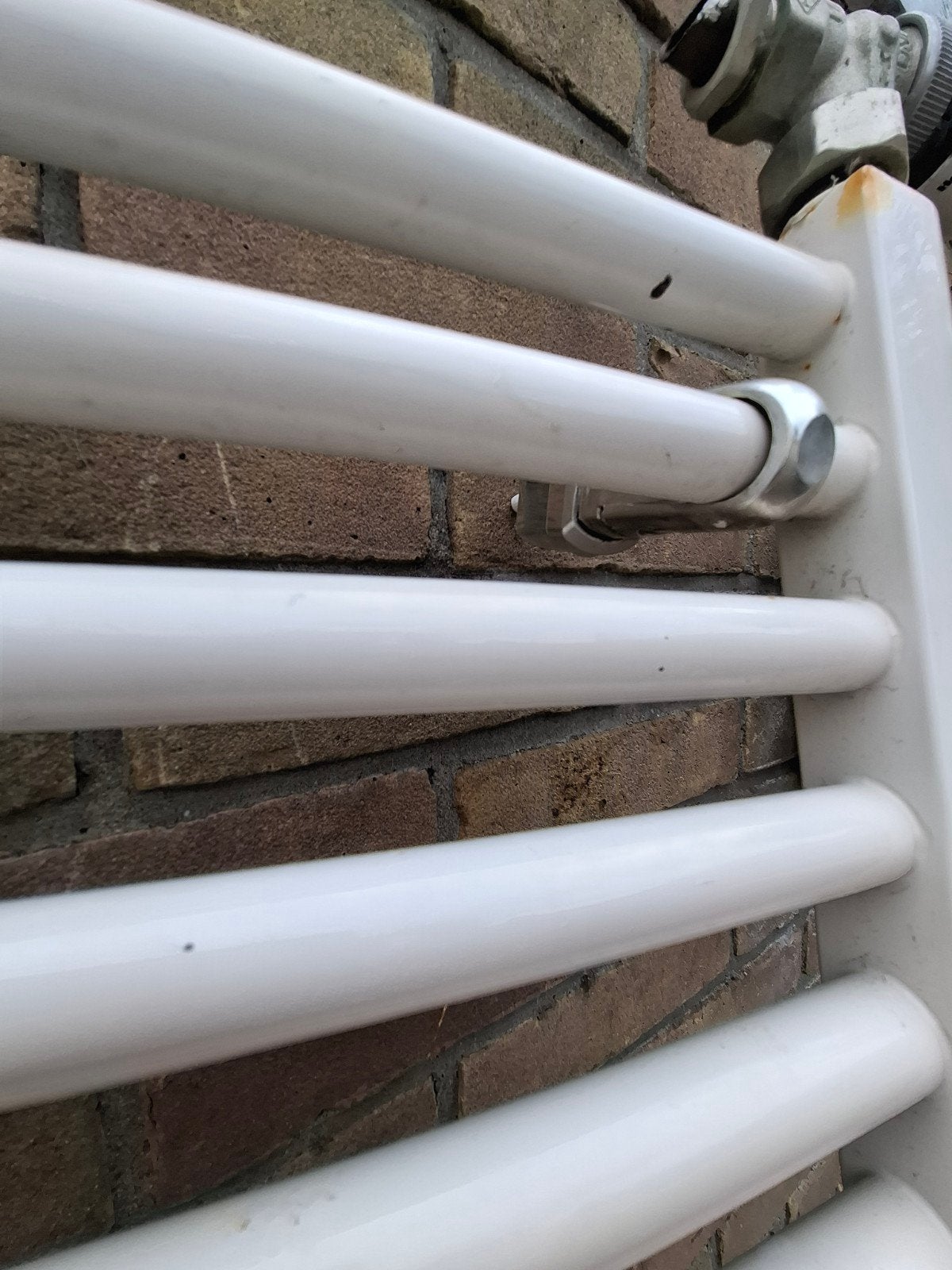 Witte handdoekradiator, gebruikt, Doe-het-zelf en Verbouw, Verwarming en Radiatoren, Radiator, Minder dan 60 cm, Ophalen of Verzenden