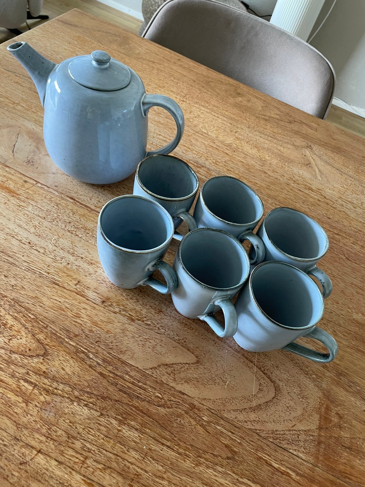 Theepot met 6 mokken €20,00, Huis en Inrichting, Keuken | Servies, Ophalen of Verzenden, Nieuw, Overige stijlen, Overige typen