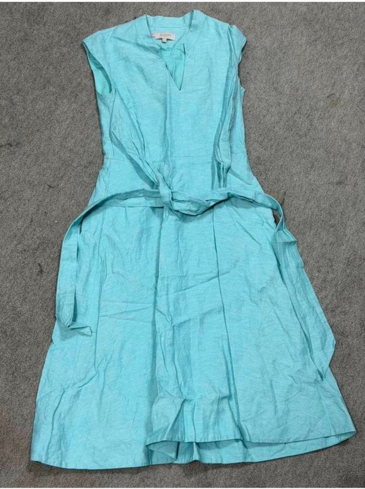 Hobbs London jurk turquoise mouwloos + touw ceintuur 36-S, Kleding | Dames, Blauw, Ophalen of Verzenden, Zo goed als nieuw, H
