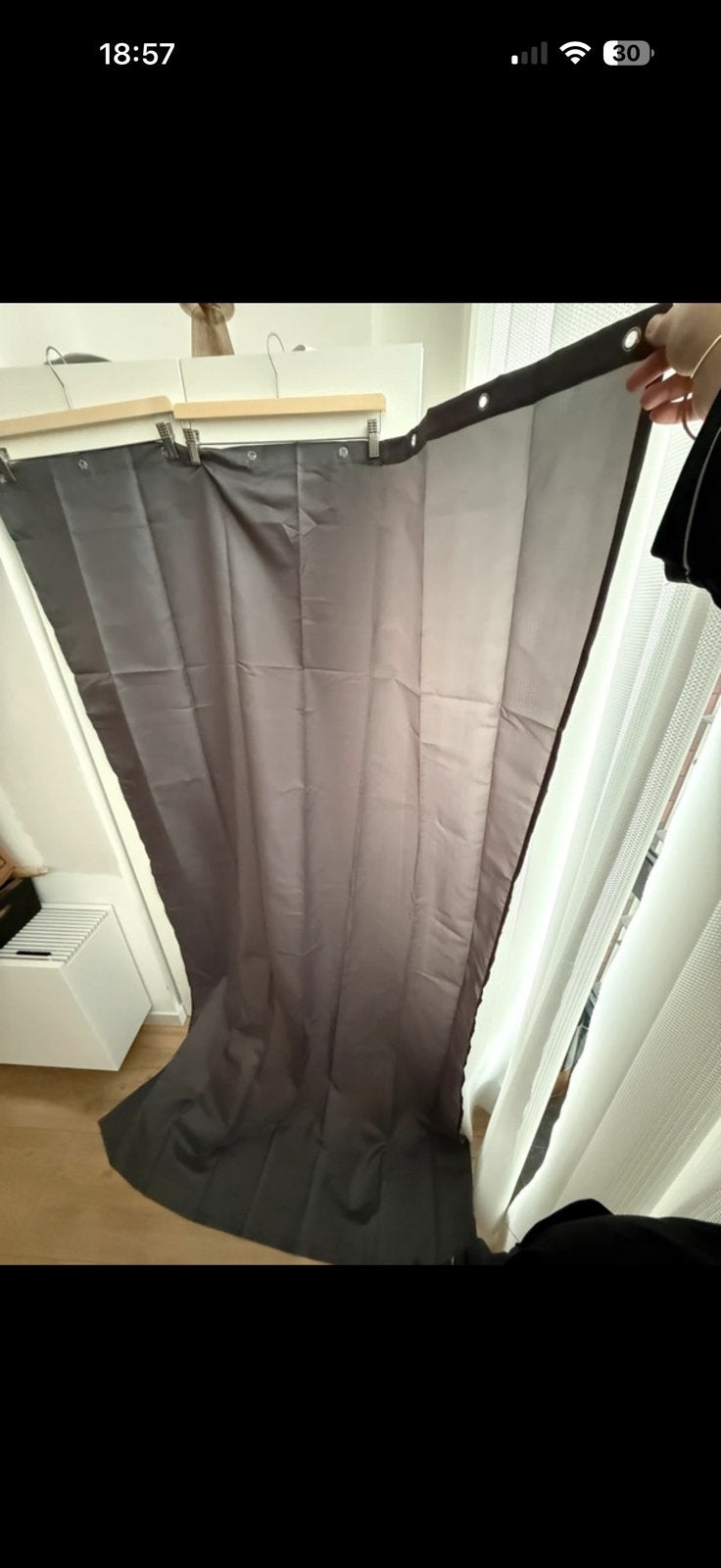 Sealskin Douchegordijn Madeira van Hornbach 120x200 cm, Huis en Inrichting, Ophalen, Nieuw, Grijs, Overige typen