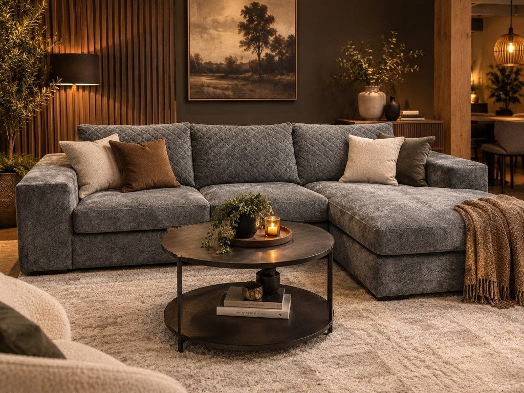 2,5 zits loungebank Ailean van UrbanSofa - showroommodel, Ophalen, 250 tot 300 cm, 100 tot 125 cm, Stof