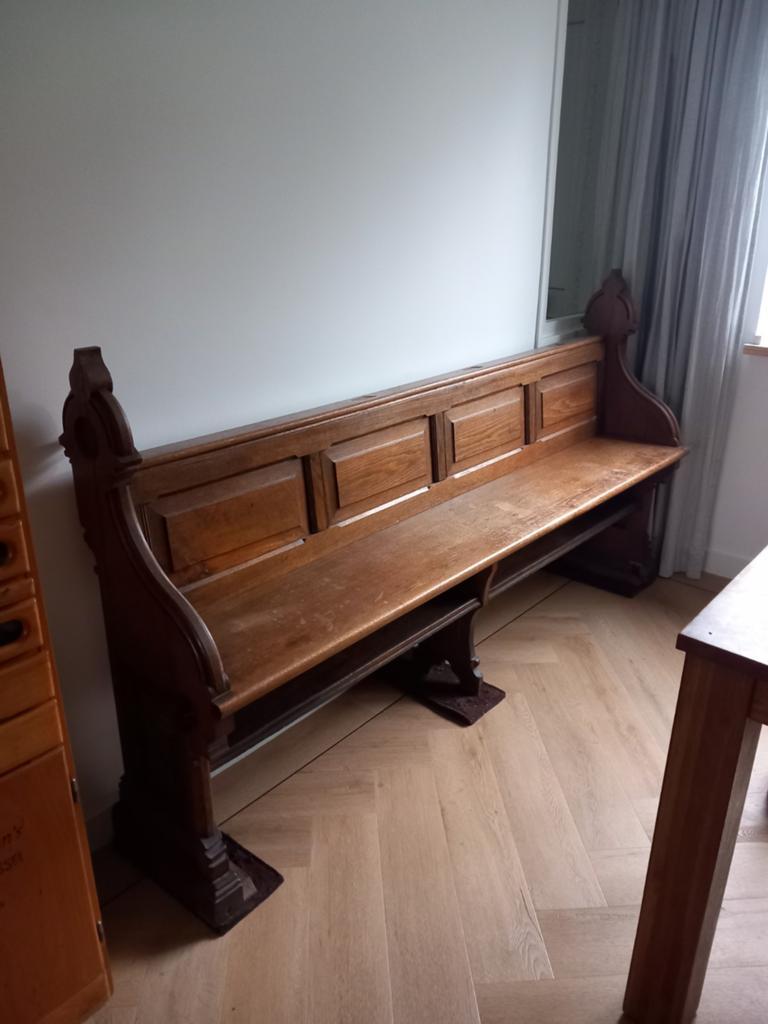 Antieke Kerkbank - Massief Hout, Antiek en Kunst, Ophalen