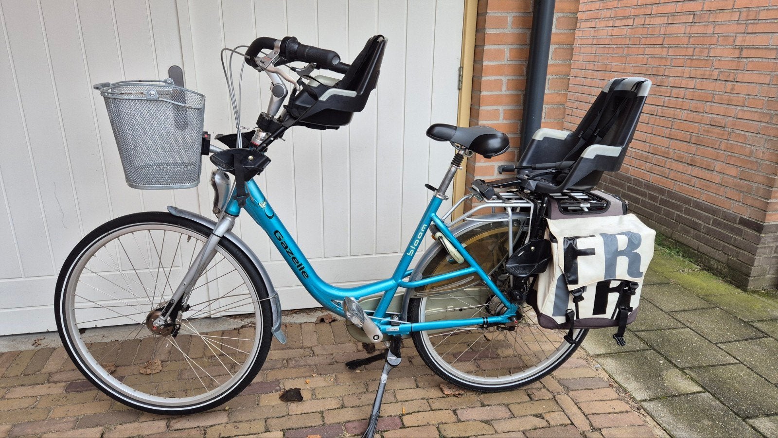Gazelle Bloom damesfiets moederfiets met kinderzitjes, Ophalen, Velgrem, (Extra) lage instap, Gazelle