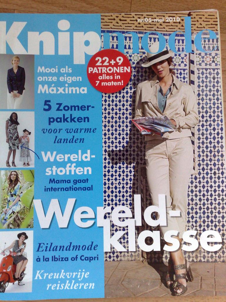 Knipmode mei nr. 5 / 2010 , mooi patronen als Maxima, Hobby en Vrije tijd, Kledingpatronen, Verzenden, Zo goed als nieuw, Vrouw