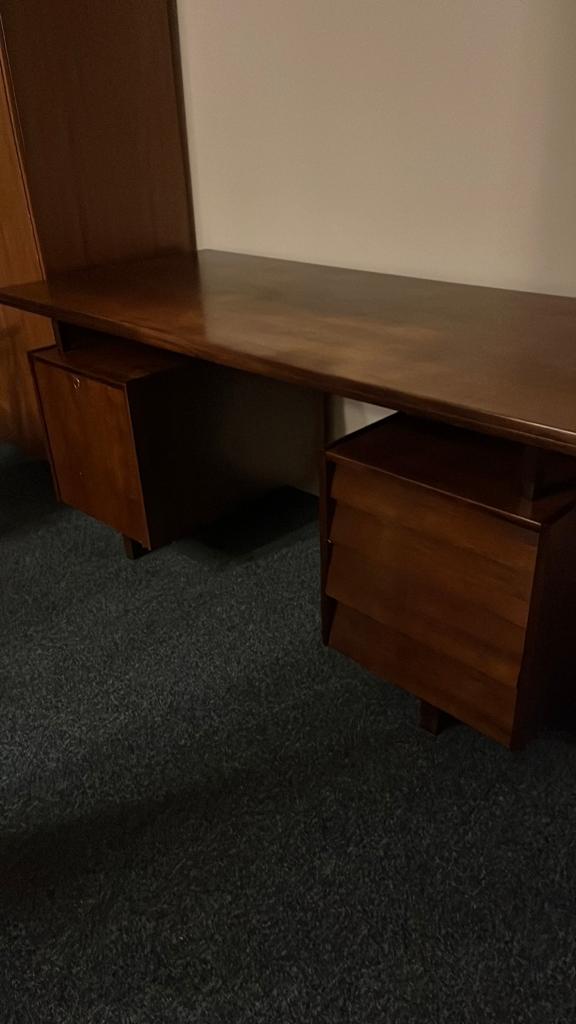 Retro vintage bureau / buro eiken, Ophalen, Gebruikt, Hout, Overige merken