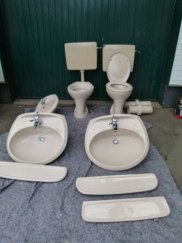 vintage sanitair 1973 standmodel wc + wastafel 1973, Ophalen, Zo goed als nieuw, Steen, Overige typen