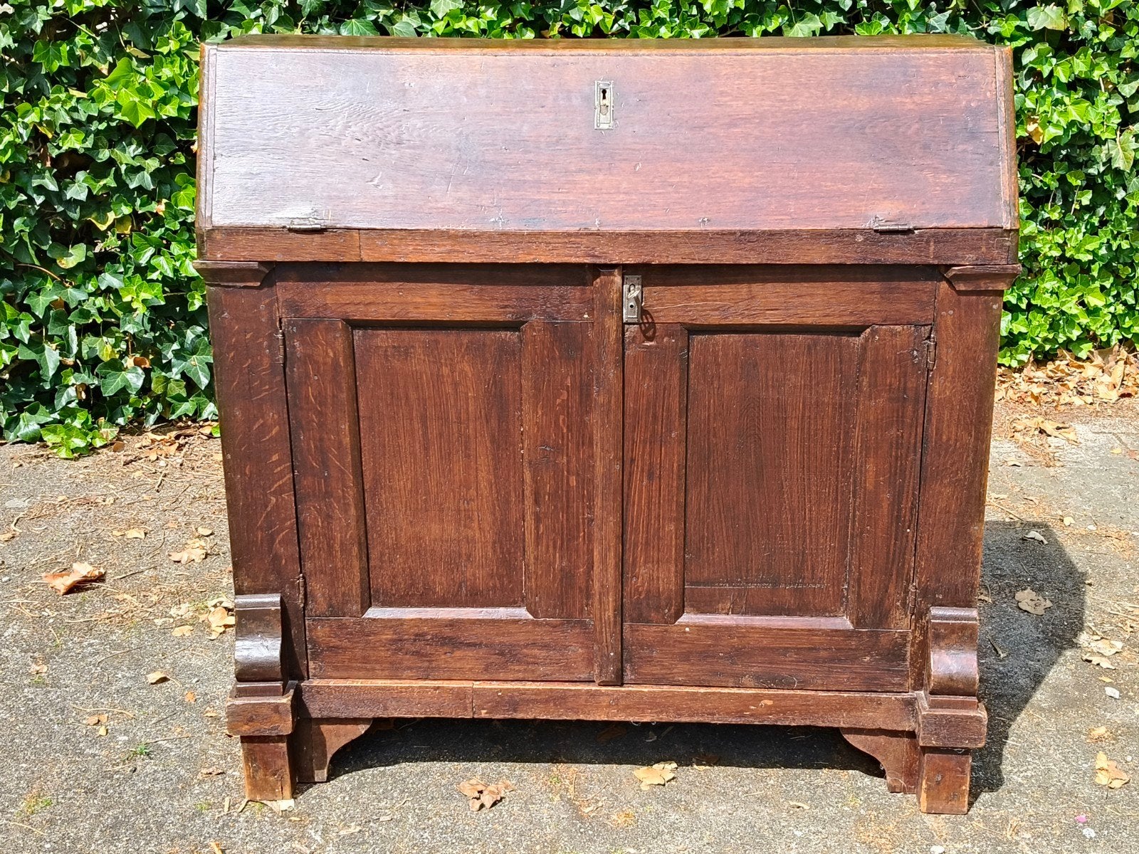 oud eiken bureau, Ophalen
