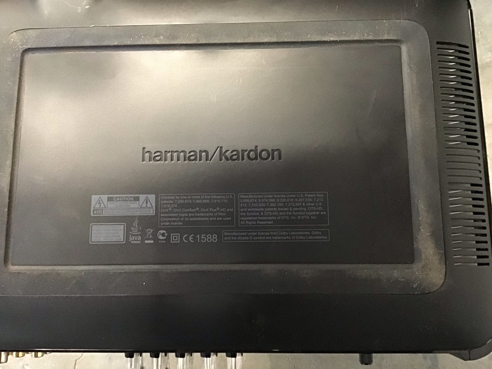 Harman Kardon BDS 580 - Defect voor onderdelen (incl. AB), Blu-ray-speler, 70 watt of meer, Niet werkend, Ophalen