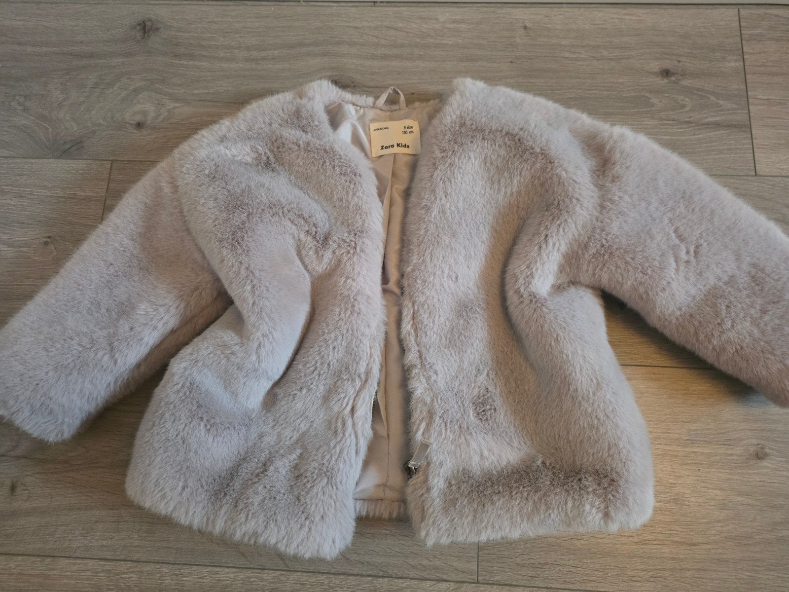 Zara Faux Fur Bont Jas maat 110, Gebruikt, Zara, Jas, Verzenden