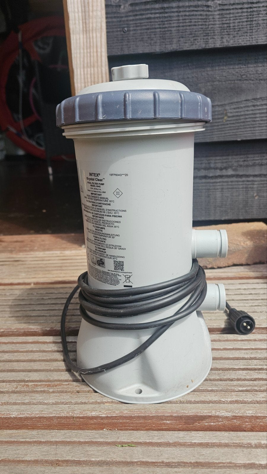 Intex Krystal Clear filterpomp 604G (excl. slangen), Ophalen of Verzenden, Gebruikt, Zwembadpomp