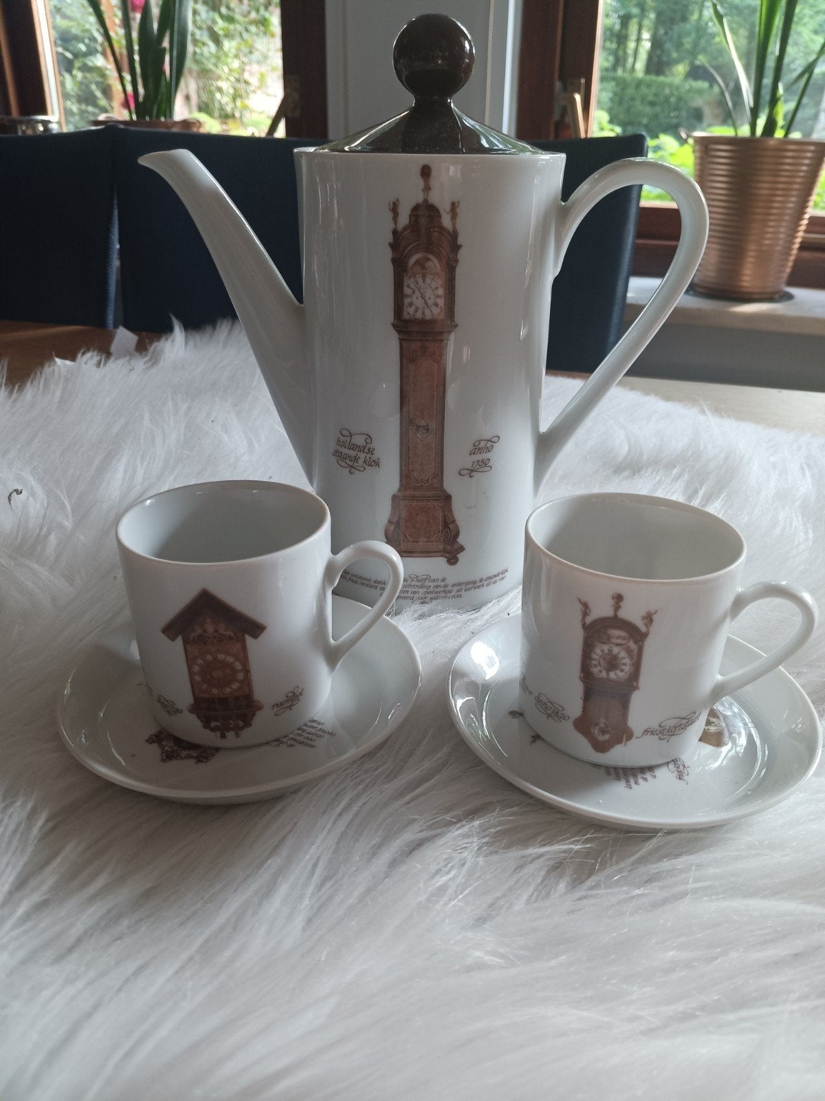 Mitterteich Porzellan koffiepot met 2 kop en schotels, Ophalen of Verzenden