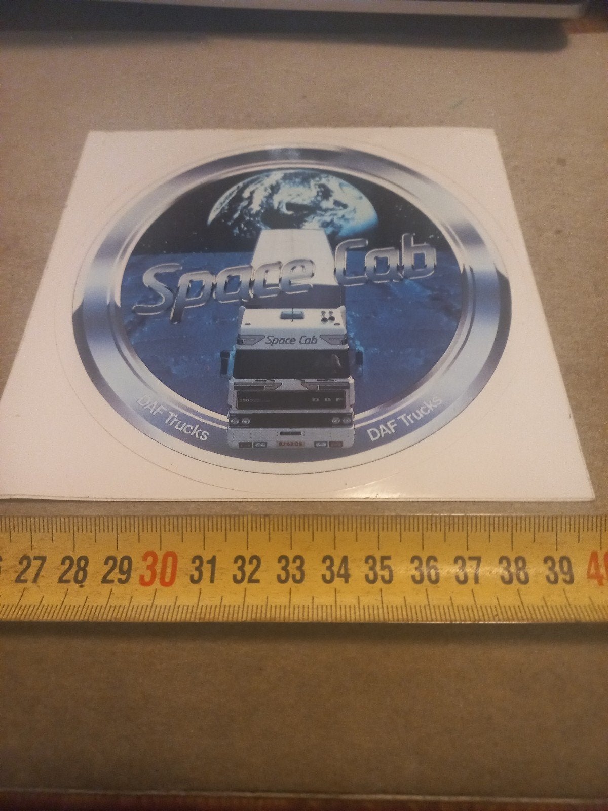 DAF Trucks Space Cab sticker, Ophalen of Verzenden, Zo goed als nieuw, Auto of Motor