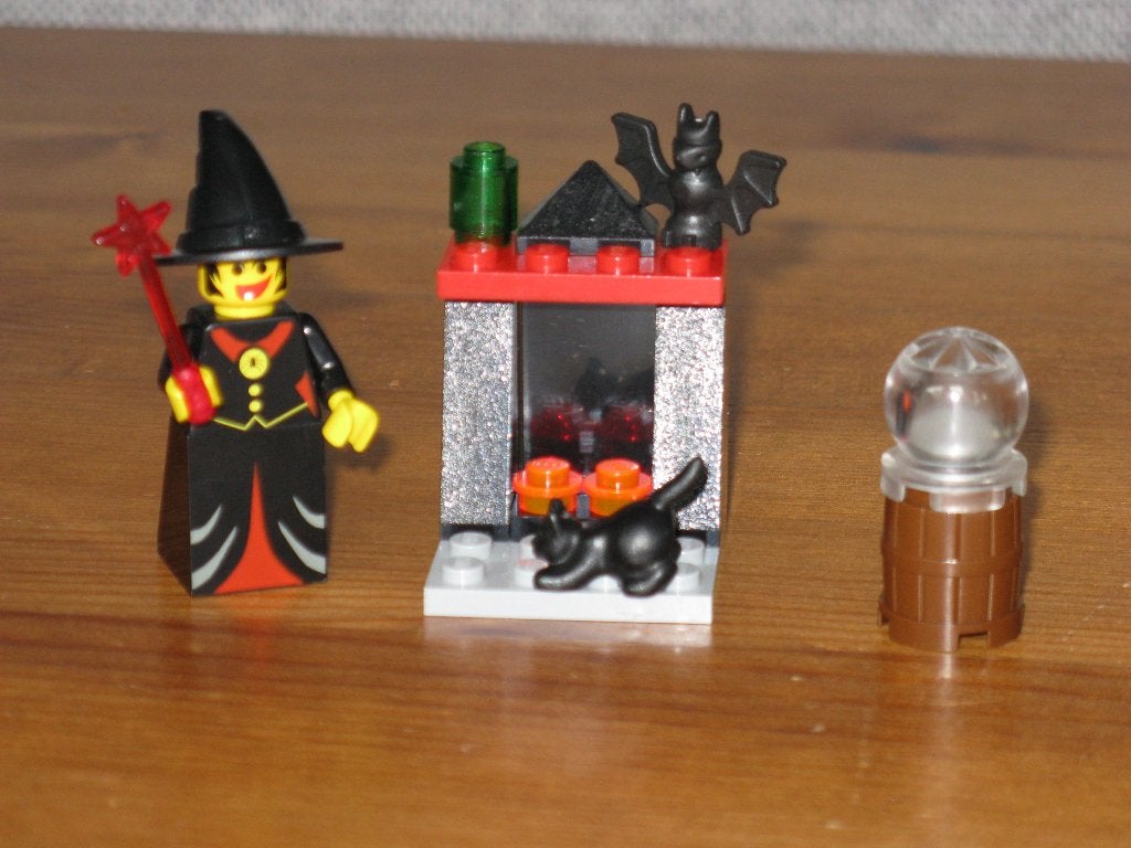 lego 2872 heks met vuurplaats , kat en vleermuis, Ophalen of Verzenden, Lego
