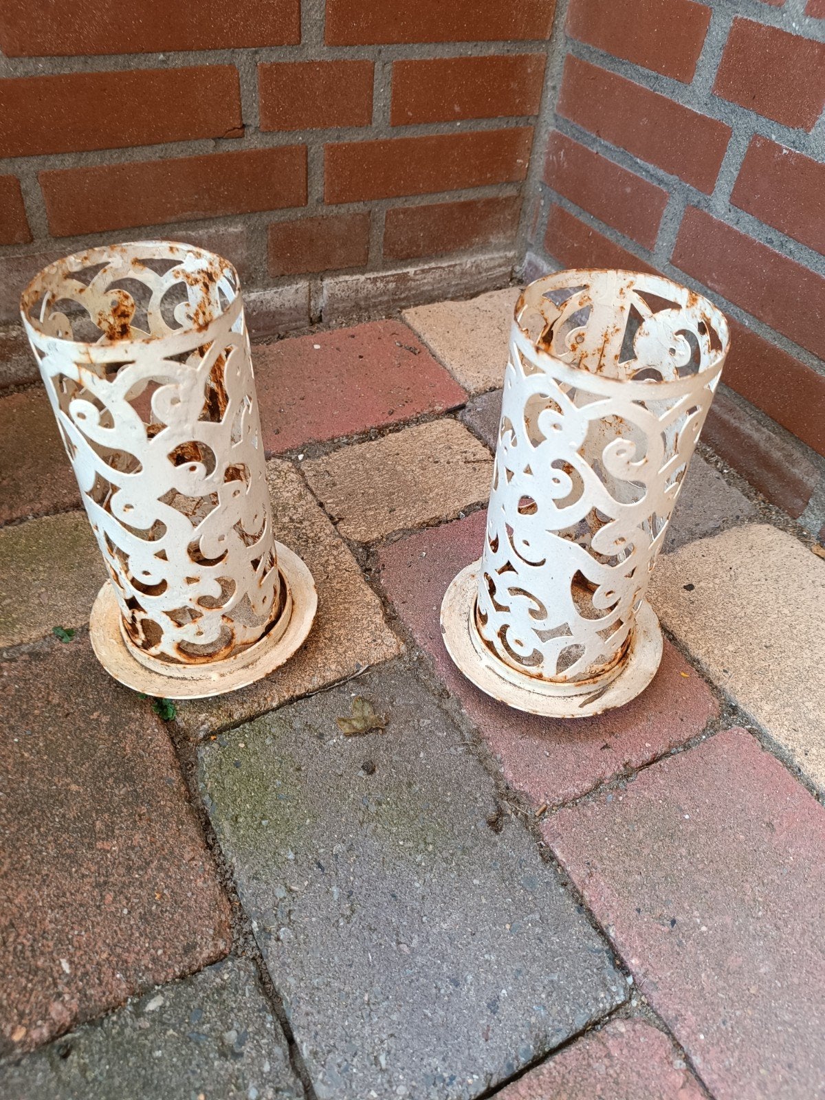 Windlicht metaal set van 2, Ophalen of Verzenden