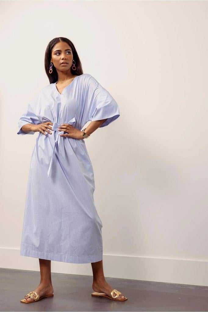 Studio Anneloes Kim dress maxi zomer blauw stripe mt S, Studio Anneloes, Blauw, Ophalen of Verzenden, Zo goed als nieuw