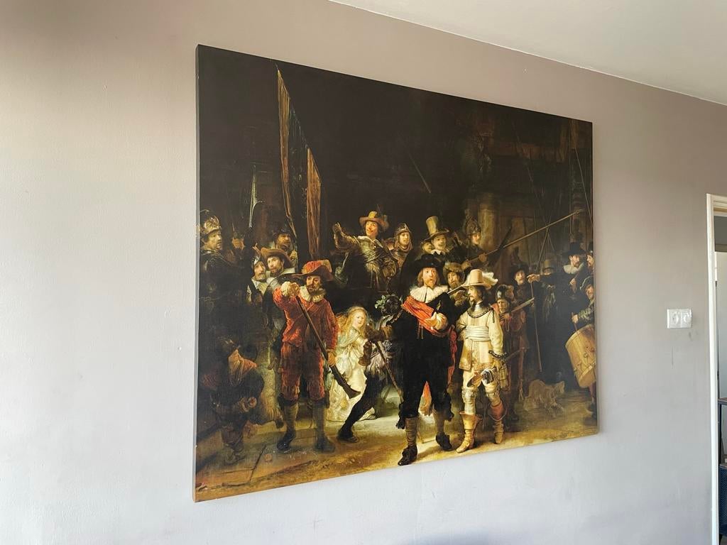 De Nachtwacht Canvas Print - Groot Formaat, Antiek en Kunst, Ophalen