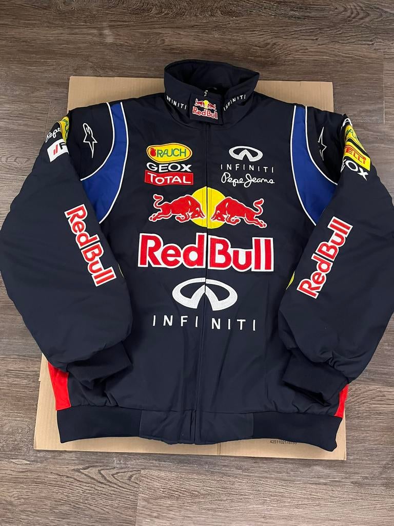 Red Bull Racing jas (maat XL) – vintage stijl, Verzenden, Zo goed als nieuw, Maat 56/58 (XL), Blauw