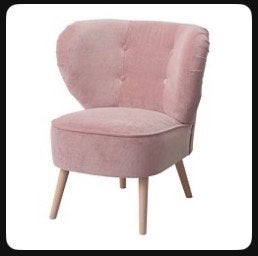 IKEA Gubbo roze fluwelen fauteuil - Zo goed als nieuw, Ophalen, Minder dan 50 cm, Minder dan 75 cm, Zo goed als nieuw
