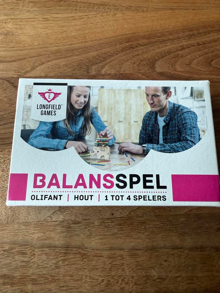Longfield Games Balansspel Olifant Hout, Een of twee spelers, Ophalen of Verzenden, Zo goed als nieuw