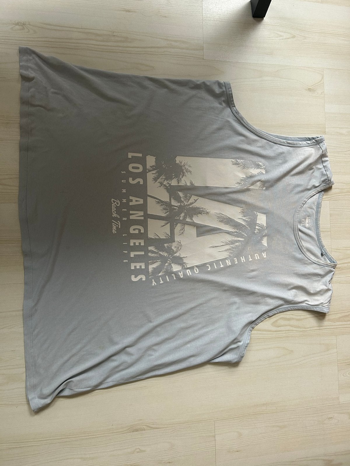 Heren mouwloze T-shirts 6XL - Los Angeles print, Ophalen of Verzenden, Gedragen, Overige maten, Grijs