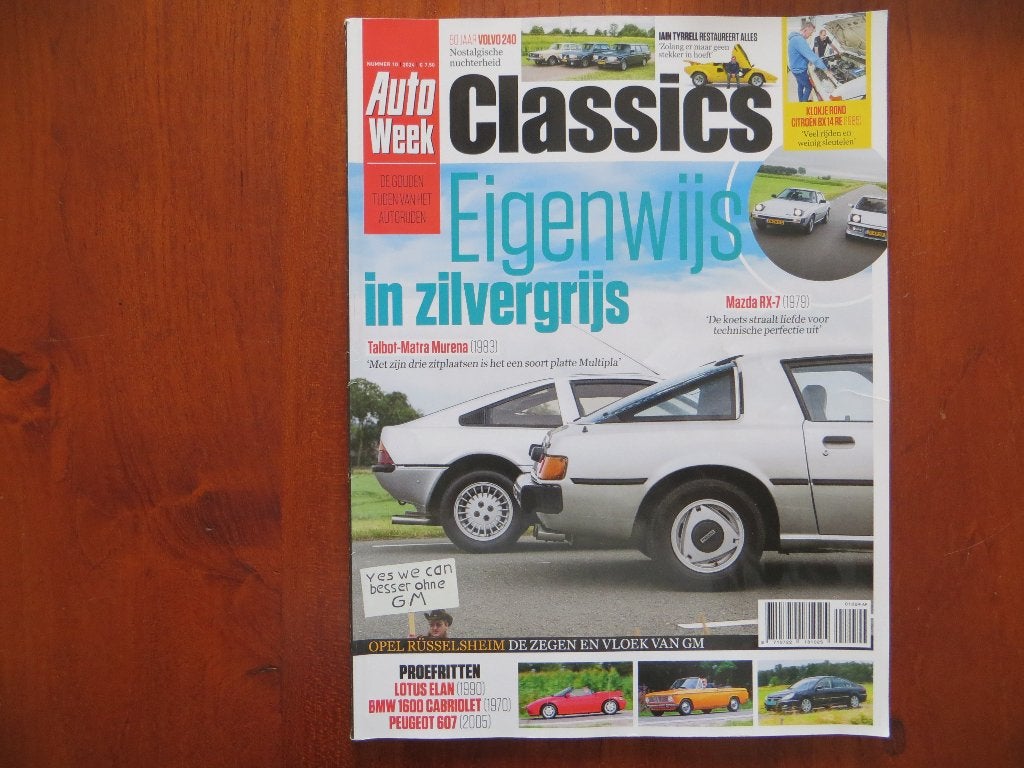 Autoweek Classics 10 2024 Talbot-Matra Murena, Mazda RX-7, Ophalen of Verzenden, Zo goed als nieuw, Volvo