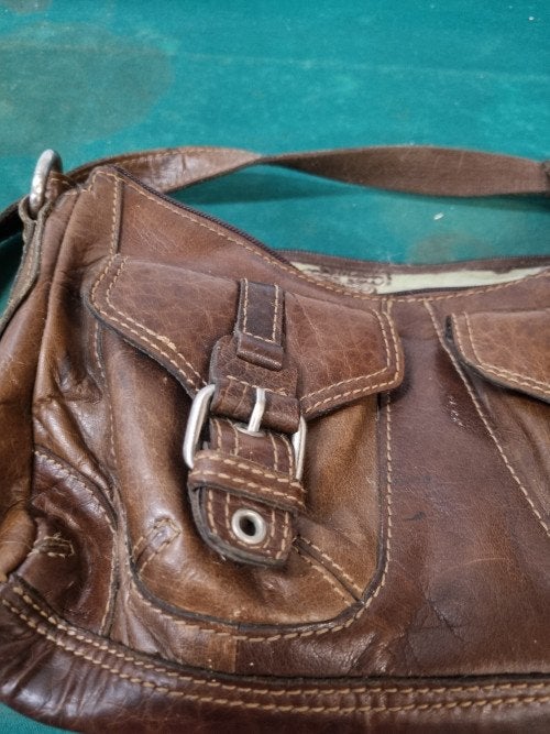 schoudertas bruin leer spikes en sparrow vintage, Ophalen of Verzenden, 'T Olde Gre-j, Info@toldegrej.nl, Endepoelstraat 20f Didam