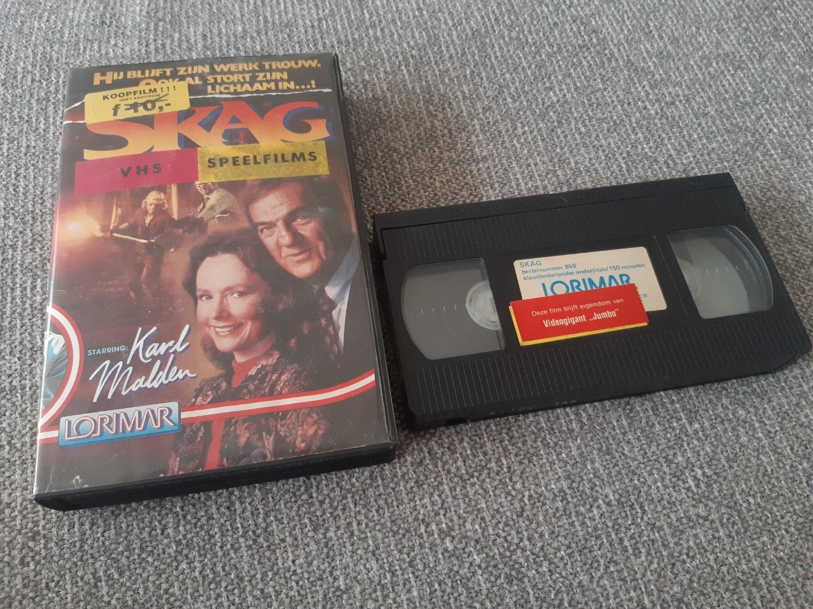 Ex-Rental. SKAG Speelfilms VHS met Karl Malden - Lorimar, Gebruikt, Verzenden, Alle leeftijden, Ex-rental