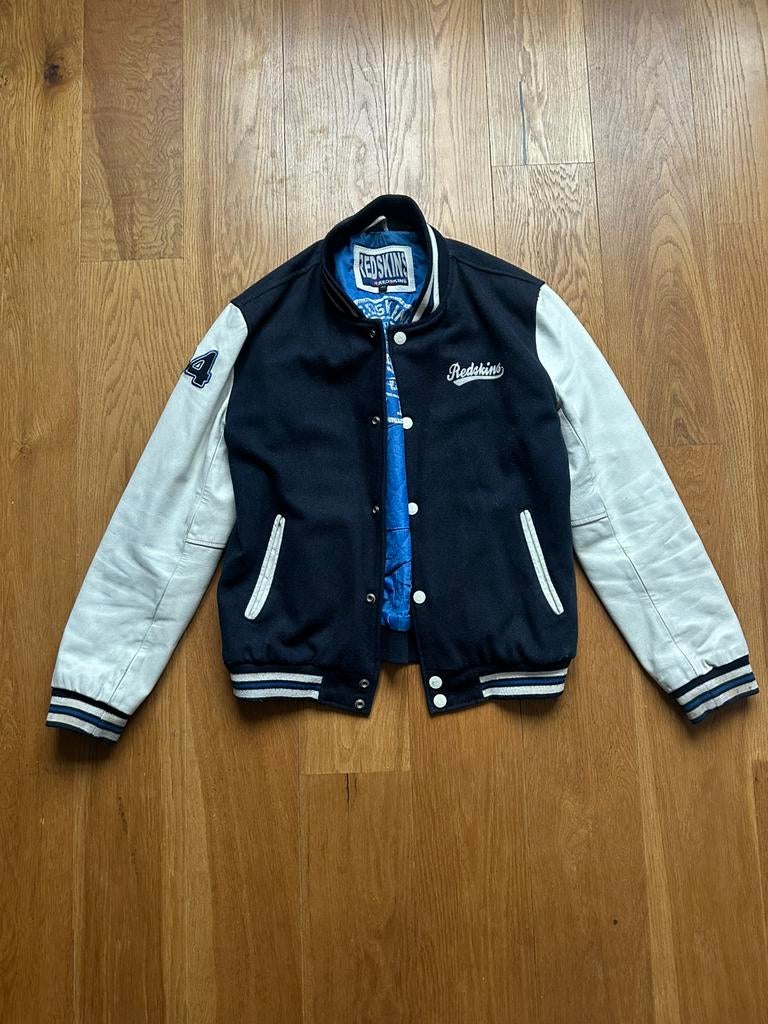Baseballjas redskins, Ophalen of Verzenden, Gedragen, Maat 34 (XS) of kleiner, Blauw
