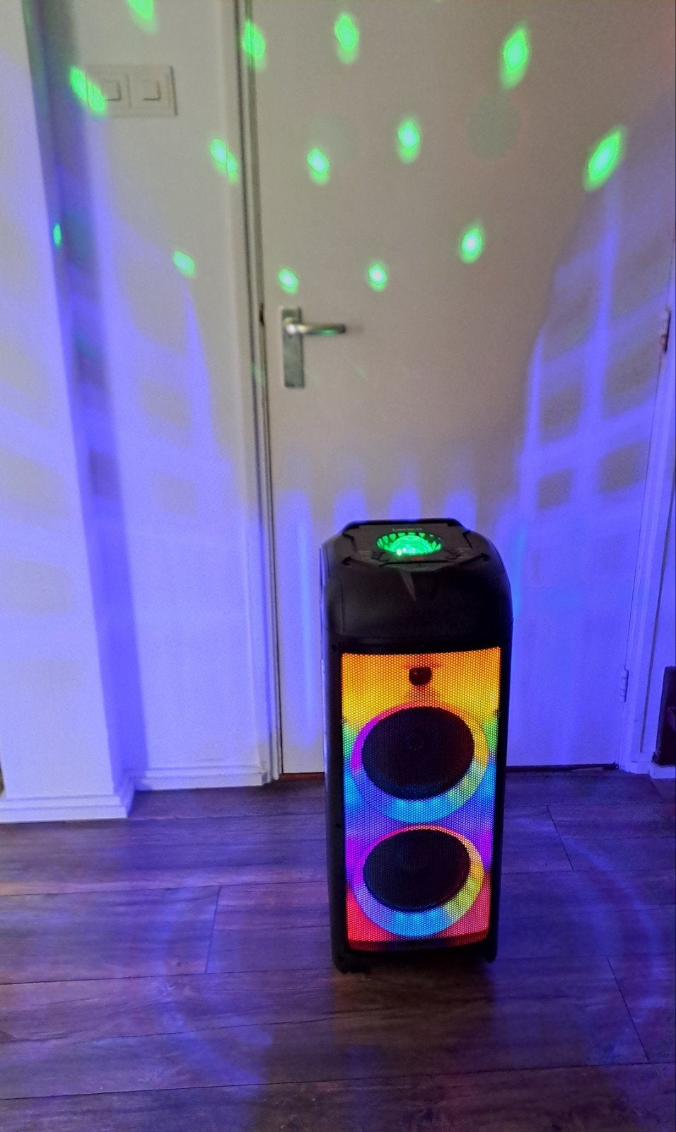 Lenco PA-360 BK partyspeaker met discobol!, Ophalen, Zo goed als nieuw, Complete set