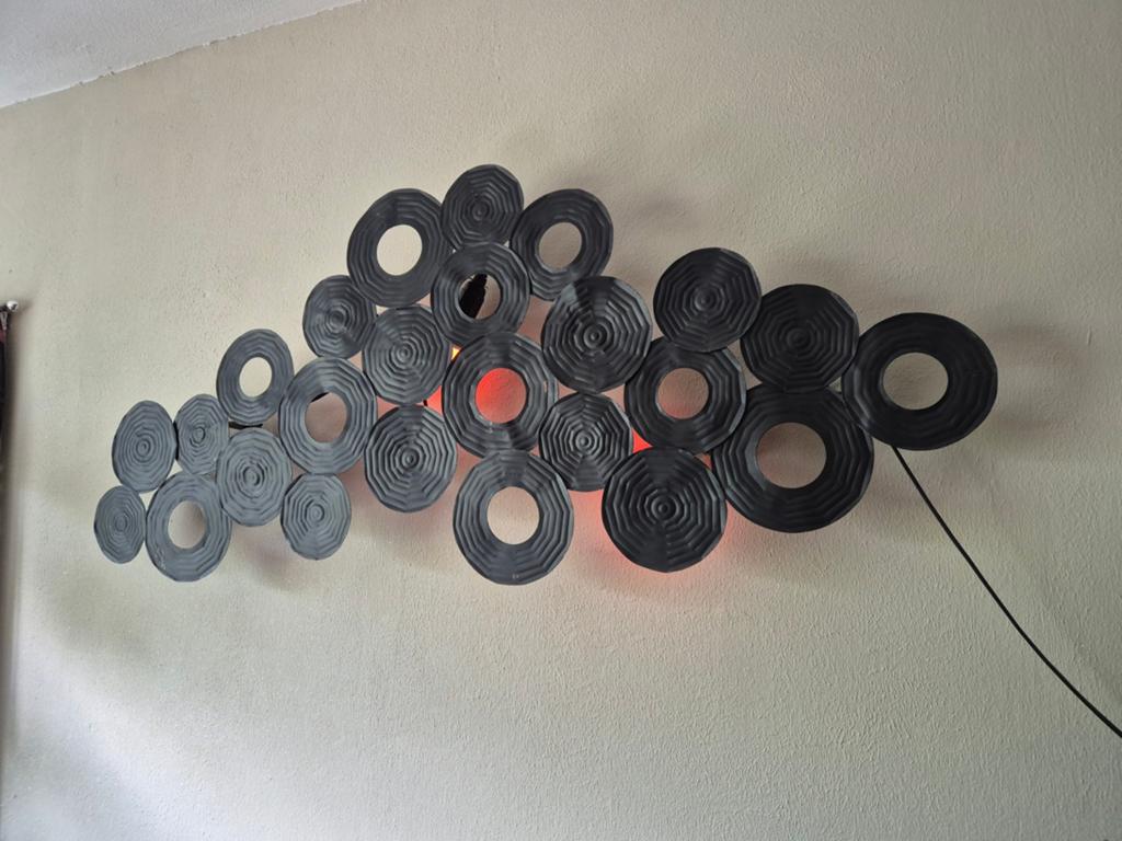 QAZQA art deco industriele zwarte wandlamp 138cm, Huis en Inrichting, Lampen | Wandlampen, Ophalen of Verzenden, Zo goed als nieuw