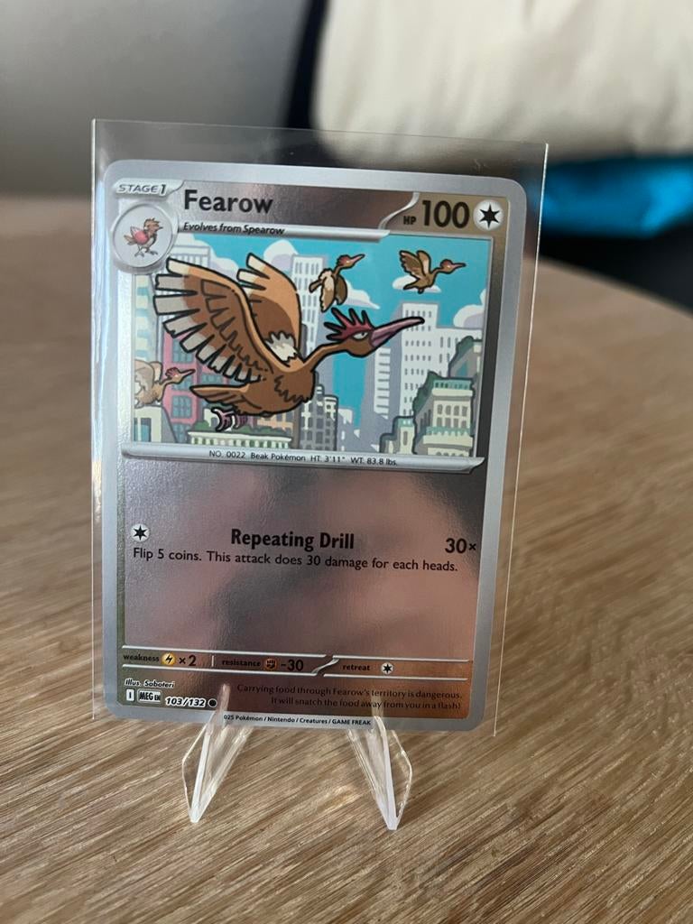 Fearow Pokémon Kaart 103/132 - Reverse Holo, Ophalen of Verzenden, Zo goed als nieuw, Losse kaart