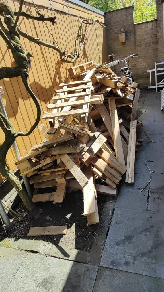 Pallet hout brandhout, Minder dan 3 m³, Ophalen, Overige houtsoorten, Blokken