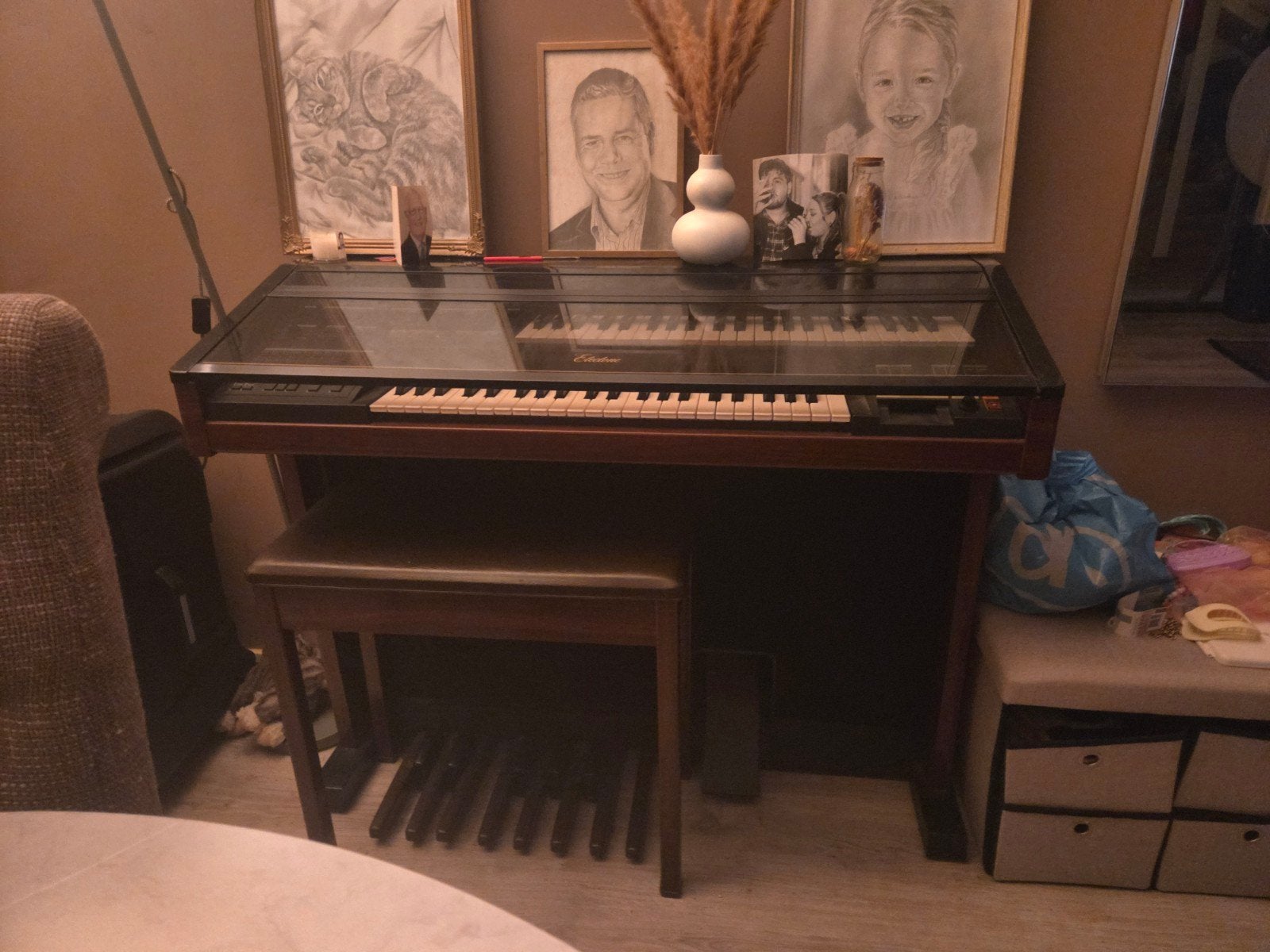 elektrisch Orgel, Ophalen, Gebruikt