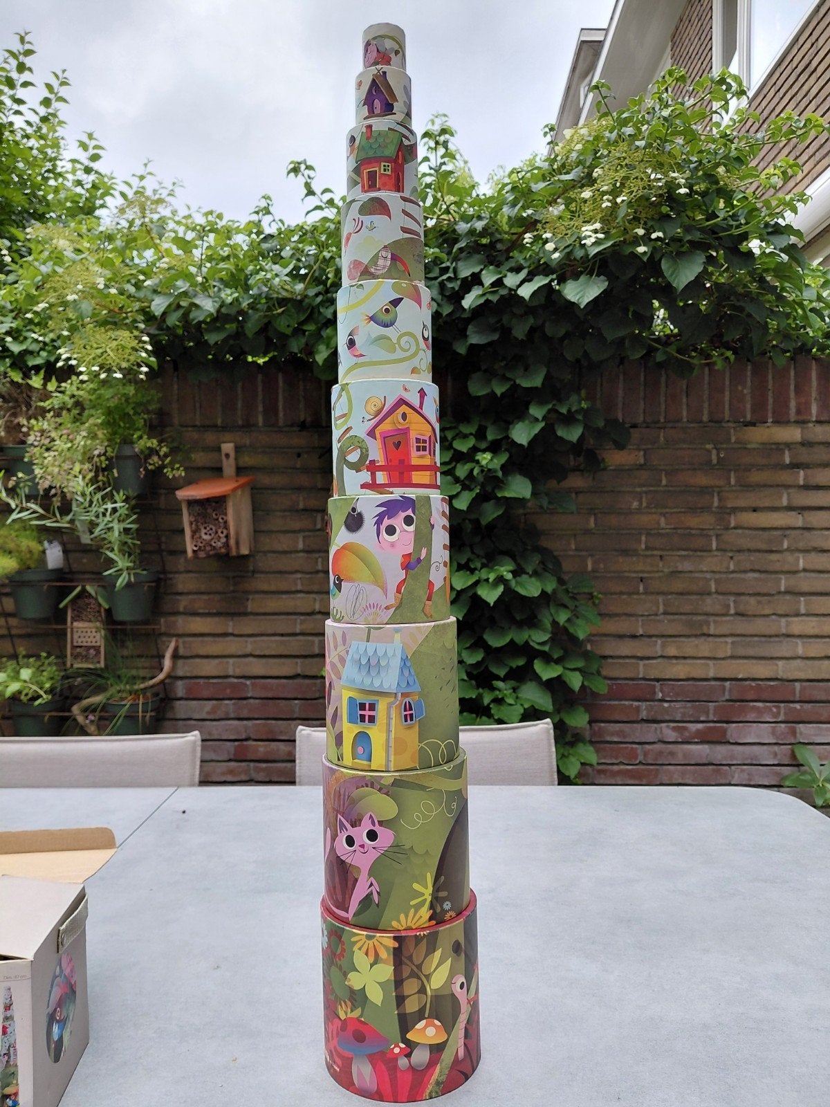 Janod Stapeltoren 'L'arbre magique' - 10 delig, Ophalen of Verzenden, Gebruikt, Overige typen