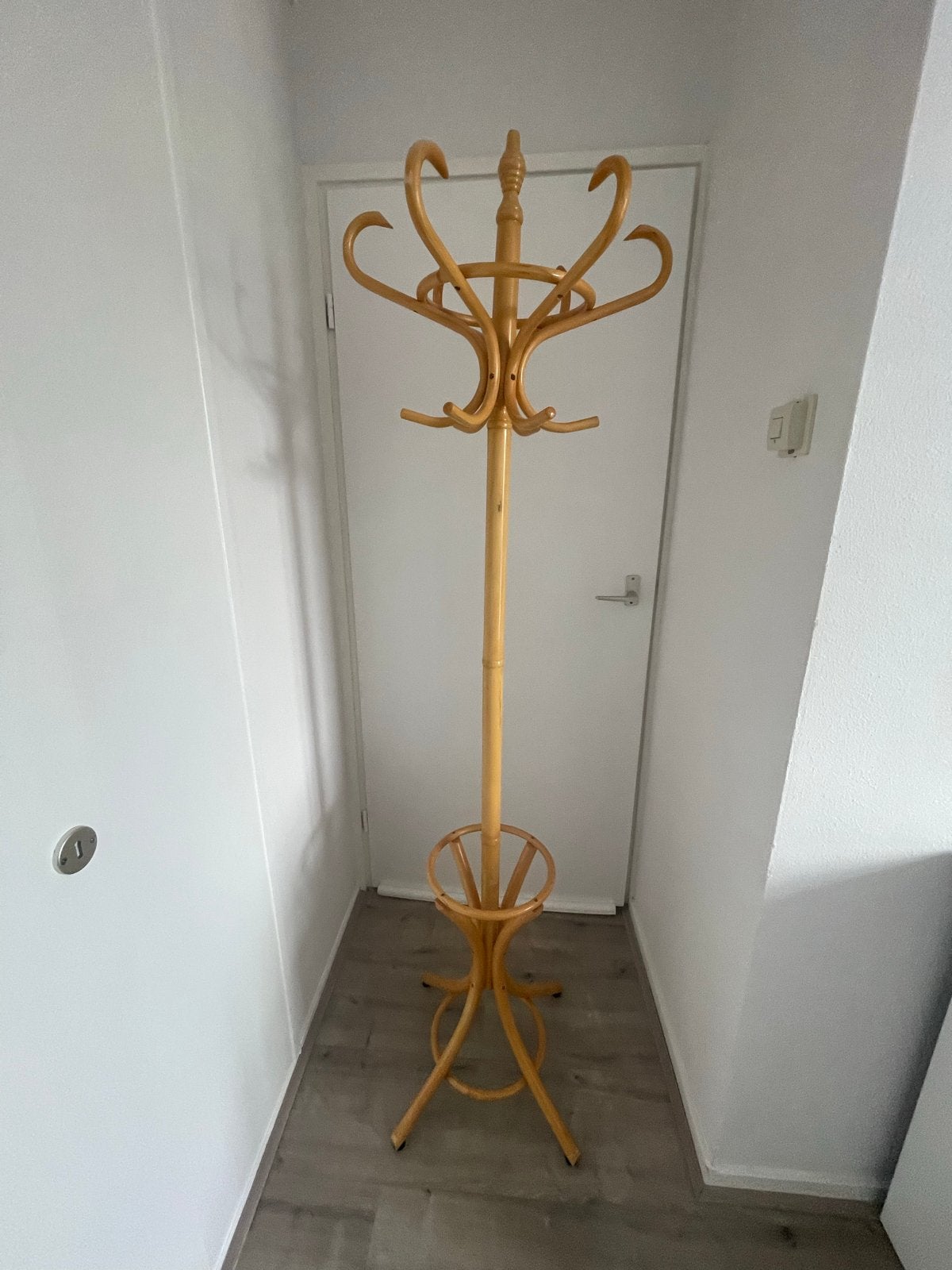 Vintage houten staande kapstok, Ophalen, Gebruikt, Staande kapstok, 150 tot 200 cm