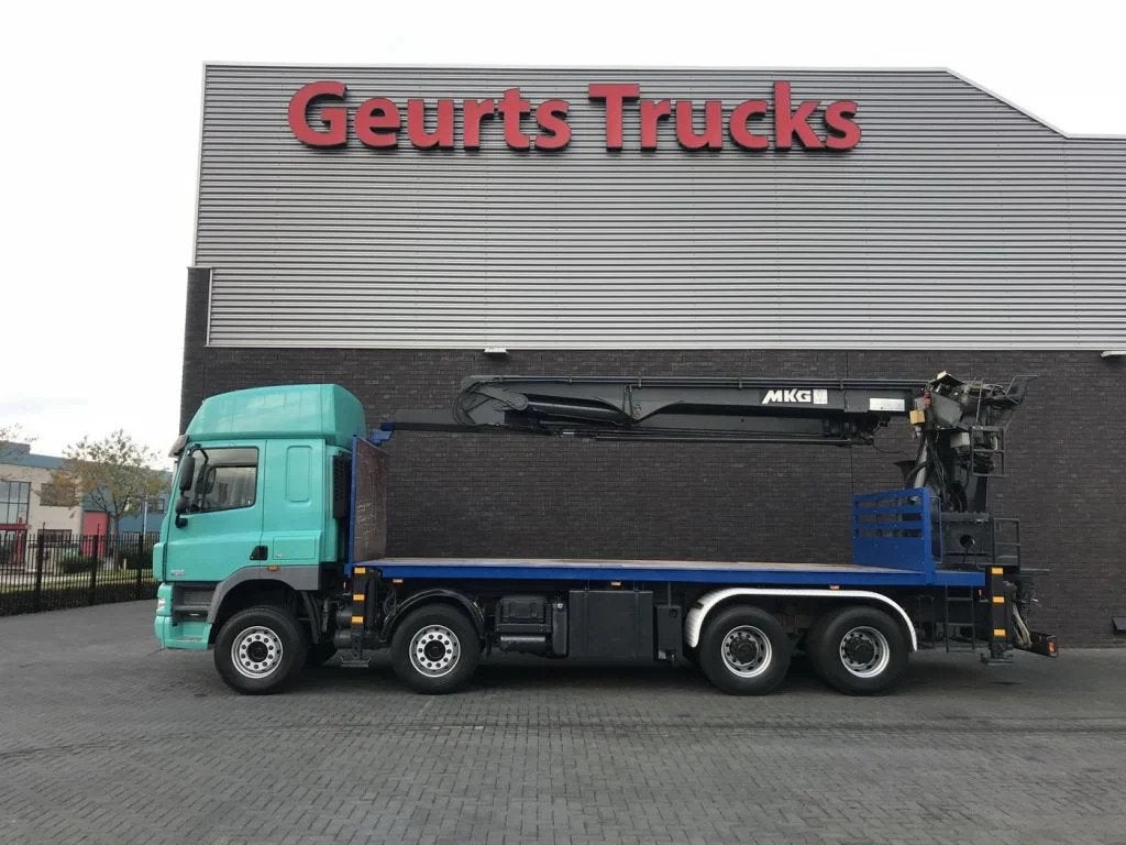 DAF CF 460 8X4 + MKG HMK 401/kran/kraan/Montagekran/, Auto's, Euro 5, Achterwielaandrijving, Overige kleuren, Origineel Nederlands