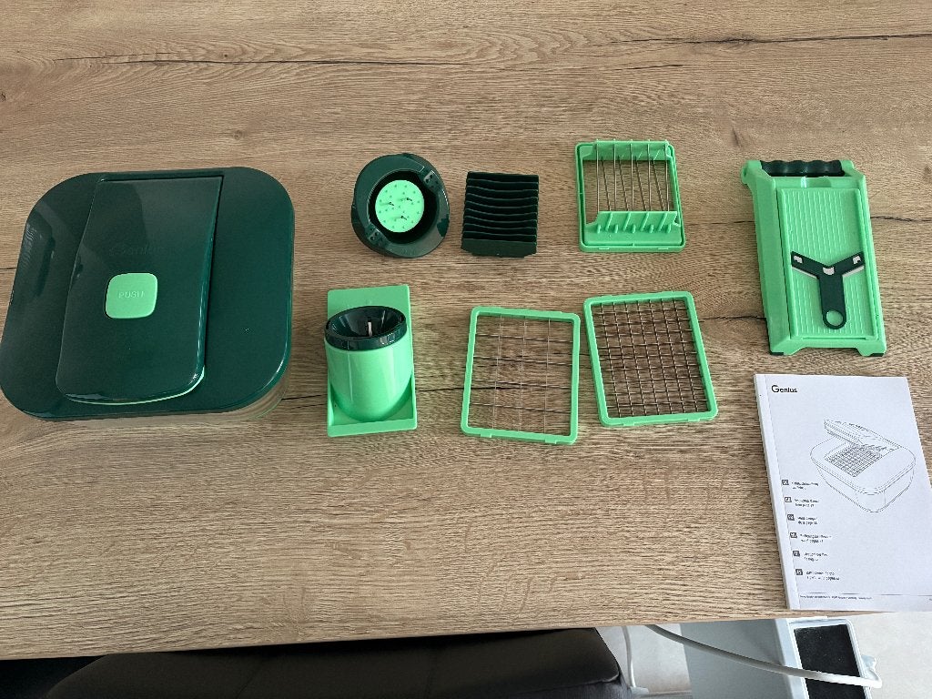 Mandoline / groentesnijder – zo goed als nieuw – compleet, Ophalen, Groen, Kunststof, Zo goed als nieuw