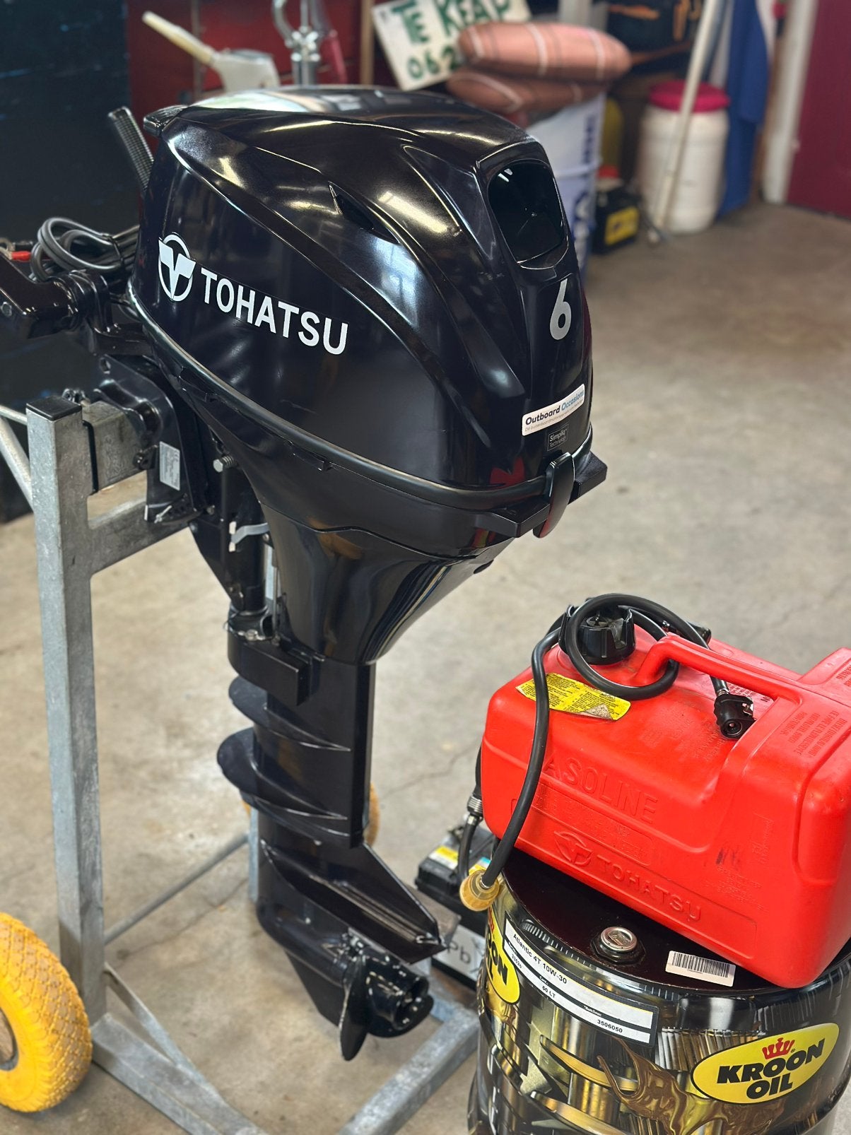 Tohatsu 8pk electrisch gestart ! 30 uur gedraait!, Ophalen, 5 tot 10 pk, Zo goed als nieuw, Benzine