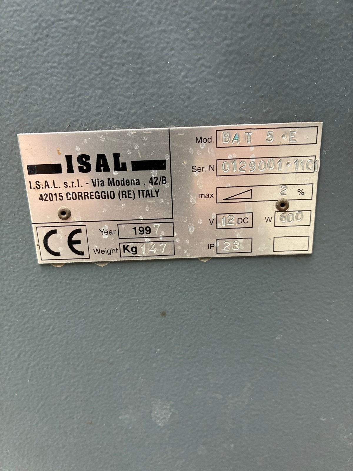 ISAL Veeg/Zuigmachine 50cm borstel, nieuwe accu, Ophalen
