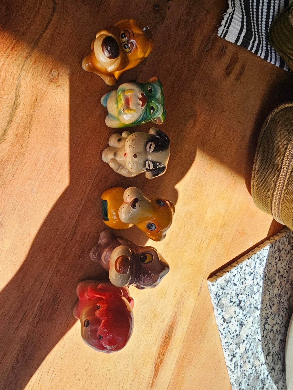 Set van 5 vintage honden beeldjes puntenslijpers, Ophalen of Verzenden, Gebruikt, Hond of Kat, Beeldje of Figuurtje