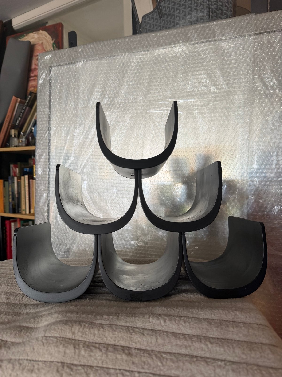 Alessi Noè Wijnrek - Modulair, Zwart, Giulio Iacchetti, Kunststof, Gebruikt, 5 tot 15 flessen, Ophalen of Verzenden