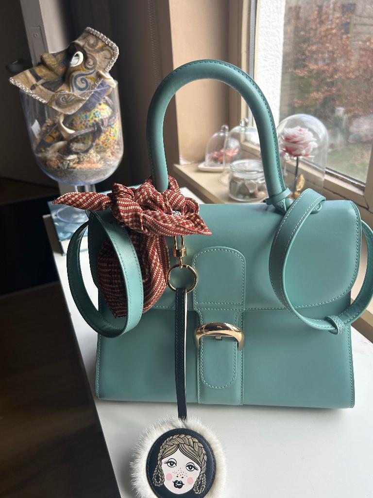 Handtas Delvaux groot Briliant, Ophalen of Verzenden, Zo goed als nieuw, Blauw, Handtas